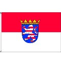 Flagge Hessen mit Wappen 90 x 150 cm