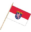 Stockflagge Hessen mit Wappen (VE 10 Stück) 30 x 45 cm