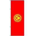 Flagge Kirgistan 500 x 150 cm