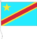 Flagge Kongo (Demokr. Republik, Kinshasa) 60 x 40 cm Marinflag