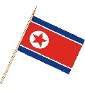 Stockflagge Nordkorea (VE 10 Stück) 30 x 45 cm
