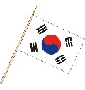 Stockflagge Korea Süd ( VE 10 Stück ) 30 x 45 cm