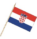 Stockflagge Kroatien ( VE 10 Stück ) 30 x 45 cm