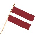 Stockflagge Lettland (VE 10 Stück) 30 x 45 cm