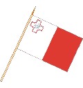 Stockflagge Malta (VE 10 Stück) 30 x 45 cm