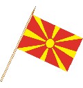 Stockflagge Mazedonien (VE 10 Stück) 30 x 45 cm