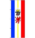 Hochformatflagge Mecklenburg-Vorpommern mit Wappen 150 x 400 cm Marinflag