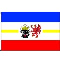 Flagge Mecklenburg-Vorpommern mit Wappen 90 x 150 cm