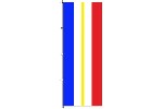 Auslegerfahne Mecklenburg-Vorpommern ohne Wappen 120 x 300 cm Marinflag