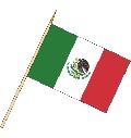 Stockflagge Mexiko ( VE 10 Stück ) 30 x 45 cm
