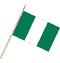 Stockflagge Nigeria (VE 10 Stück) 30 x 45 cm