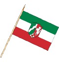 Tischflagge Nordrhein-Westfalen mit Wappen 30 x 45 cm