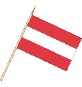 Stockflagge Österreich (VE 10 Stück) 30 x 45 cm