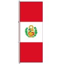 Flagge Peru mit Wappen 500 x 150 cm