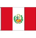 Flagge Peru mit Wappen 90 x 150 cm