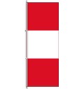 Flagge Peru ohne Wappen Handelsflagge 300 x 120 cm