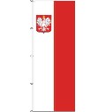 Flagge Polen mit Adler 300 x 120 cm Marinflag