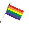 Tischflagge Regenbogen (VE 10 Stück) 30 x 45 cm