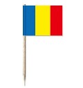 Mini-Papierfahnen Rumänien (VE 1000 Stück) 3 x 4 cm