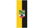 Hochformatflagge Sachsen-Anhalt mit Wappen 150 x 400 cm Marinflag
