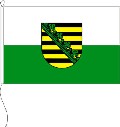 Flagge Sachsen mit Wappen 150 x 250 cm