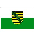 Flagge Sachsen mit Wappen 90 x 150 cm