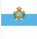Flagge San Marino mit Wappen 30 x 45 cm