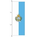 Flagge San Marino mit Wappen 400 x 150 cm