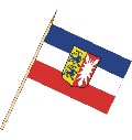Tischflagge Schleswig-Holstein m. Wap. (VE 10 Stück) 30 x 45 cm