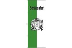 Hochformatflagge Schützen grün/weiß mit Emblem 400 x 150 cm Qualität Marinflag