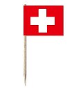 Mini-Papierfahnen Schweiz (VE 100 Stück) 3 x 4 cm