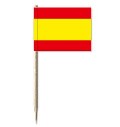 Mini-Papierfahnen Spanien (VE 1000 Stück) 3 x 4 cm
