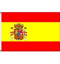 Flagge Spanien mit Wappen 150 x 90 cm