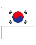 Papierfahnen Korea Süd   (VE   100 Stück) 12 x 24 cm
