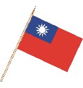 Stockflagge Taiwan (VE 10 Stück) 30 x 45 cm
