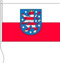 Flagge Thüringen mit Wappen 30 x 45 cm