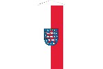 Bannerfahne Th?ringen mit Wappen 120 x 300 cm Marinflag