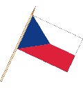 Stockflagge Tschechische Republik ( VE 10 Stück ) 30 x 45 cm