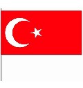 Papierfahnen Türkei  (VE 1000 Stück) 12 x 24 cm