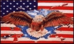 Flagge USA mit Adler 150 x 90 cm