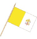 Stockflagge Vatikanstadt (VE 10 Stück) 30 x 45 cm