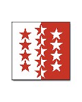 Flagge Wallis (Schweiz) 150x150