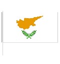 Papierfahnen Zypern  (VE  100 Stück) 12 x 24 cm