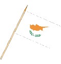 Stockflagge Zypern (VE 10 Stück) 30 x 45 cm
