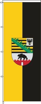 Sachsen-Anhalt mit Wappen - Auslegerflagge