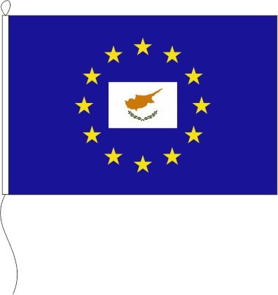 Europa (Zypern Fahne im Sternenkreis) - Querformatflagge