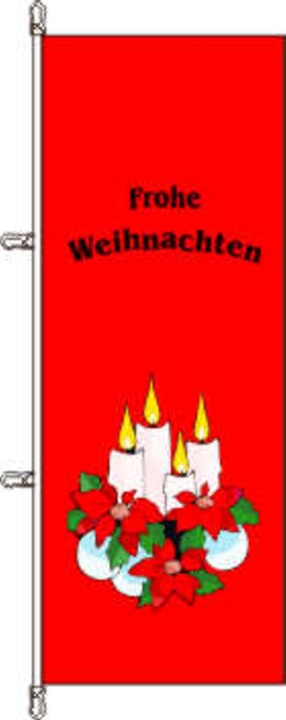 Frohe Weihnachten Kerzen - Hochformatfahne