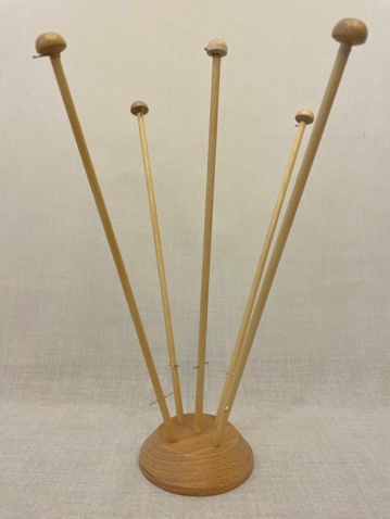 Tischflaggenständer Holz natur ca. 30 cm hoch 5-fach