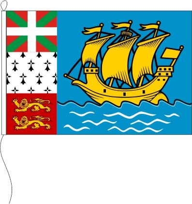 Saint-Pierre und Miquelon - Querformatflagge