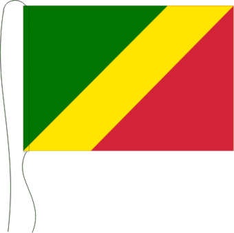 Kongo (Republik, Brazzaville) - Tischflagge 25 x 15 cm